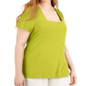 INC  international concepts plus Women's paradise call lime shock. Size 1X